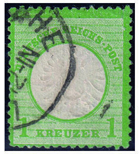 Dt. Reich Nr. 23 b gestempelt gepr�ft,  kleine helle Stelle