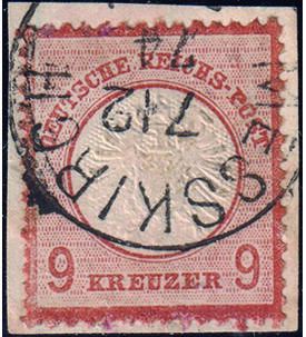 Dt. Reich Nr. 27 a gestempelt auf Abschnitt, gepr�ft