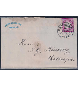 Dt. Reich Nr. 19  auf Brief mit Hufeisenstempel