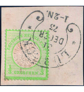 Dt. Reich Nr. 17 a  auf Abschnitt mit Hufeisenstempel