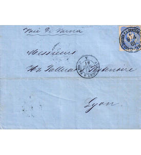 Dt. Post in der T�rkei Nr. V 42 a  auf Brief