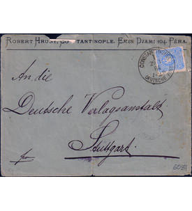 Dt. Post in der T�rkei  Nr. V 42 b  auf Brief