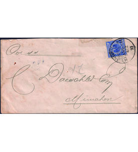 Dt. Post in China Vorl�ufer Nr. V 48 b auf Brief