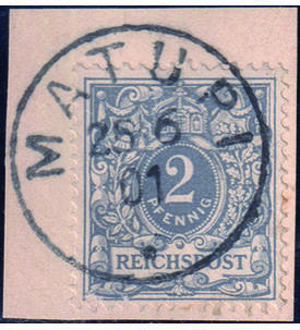 Deutsch-Neuguinea  Mitl�ufer Nr. M 52  gestempelt auf Abschnitt