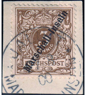 Marshall-Inseln Nr. 1 II a  gestempelt auf Abschnitt