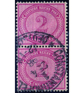 Dt. Post in der T�rkei Nr. V 37 e  senkrechtes Paar gestempelt