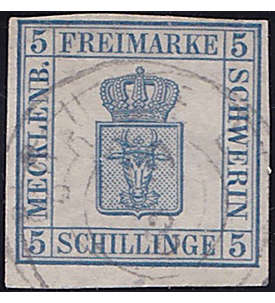 Mecklenburg-Schwerin Nr. 3 gestempelt und geprft