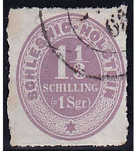 Schleswig-Holstein Nr. 10 gestempelt und geprft