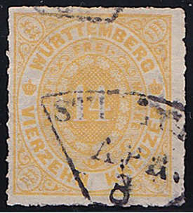 Wrttemberg Nr. 41a gestempelt geprft
