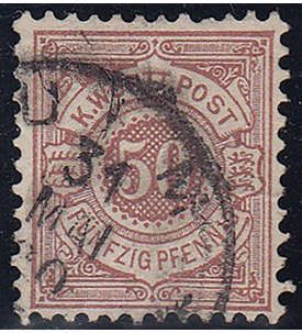 Wrttemberg Nr. 58 gestempelt geprft