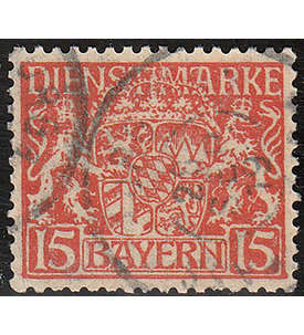 Bayern Dienstmarke Nr. 27 x gestempelt geprüft