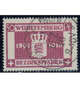 Wrttemberg Nr. 129 gestempelt geprft
