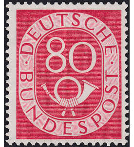 BRD Nr. 137 III postfrisch ** 80 Pfennig Posthorn Plattenfehler
