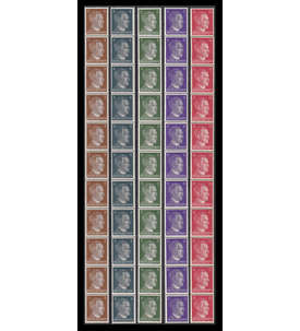 Deutsches Reich Nr. 782,783,784,785,788 postfrisch ** 11er-Rollenstreifen