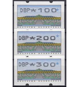 BRD Bund ATM2.2.1 VS1 postfrisch ** senkrechte rckseitige Nr 100/200/300 Pfg.DBP+Wertziffern breit