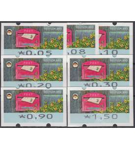 BRD Bund ATM9 VS1 postfrisch ** 5/8/10/20/30/90/150 Cent Briefkasten 2017 mit Nr.