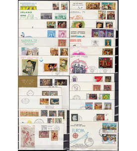 Europa CEPT 1975 FDC Ersttagsbriefe ohne Blocks