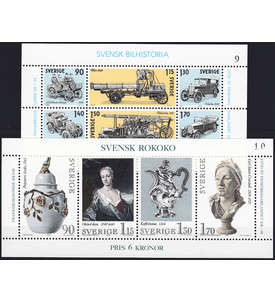 Blocks und Kleinbogen 222 ver. mit Schweden Block 7+8 **