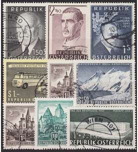 sterreich 1957 gestempelt Nr. 1031-1039