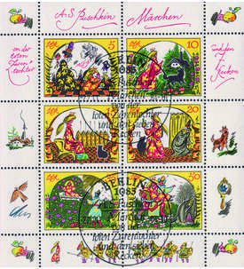 DDR - Kollektion gestempelt ber 320 Werte mit Kleinbogen Nr. 2914-2919 Mrchen 1984