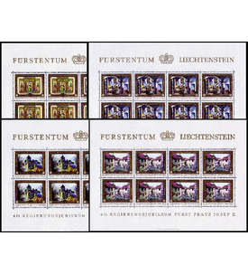 Liechtenstein Nr. 706-709 ** Kleinbogen 40 Jahre Regentschaft Franz Josef II