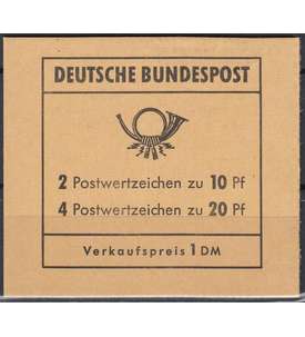 BRD Bund Markenheft Nr. 13b         Brandenburger Tor 1968 I