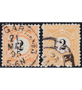 Wrttemberg Nr. 53a+b gest.