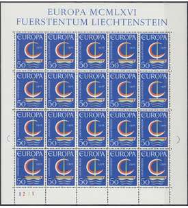 Liechtenstein Nr. 469 postfrisch **  CEPT 1966 Kleinbogen