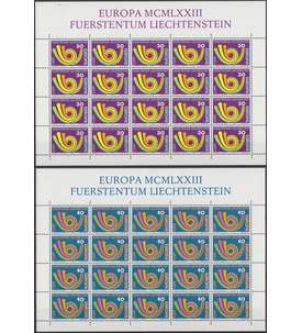 Liechtenstein Nr. 579-580 postfrisch ** CEPT 1973 Kleinbogen