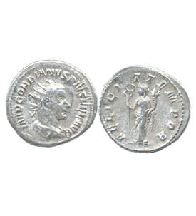 RMISCHES REICH (Kaiserzeit) Gordianus III.(238-244 n.Chr.) Antoninian (Billon), v. Mzst.