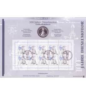 BRD Bund Numisblatt 2/1997  100 Jahre Dieselmotor