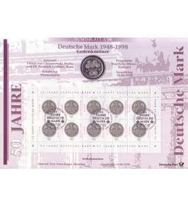   BRD Bund Numisblatt 3/1998 50 Jahre Deutsche Mark