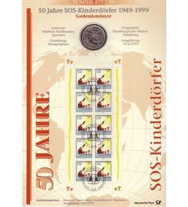 BRD Bund Numisblatt 2/1999 50 Jahre SOS-Kinderdrfer