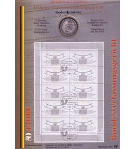 BRD Bund Numisblatt 3/2001- Bundesverfassungsgericht