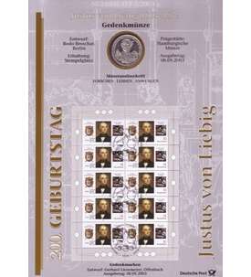 BRD Bund Numisblatt 2/2003 - 200. Geburtstag von Liebig