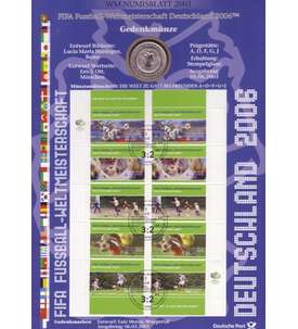 BRD Bund Numisblatt 4/2003 - Fuball WM 2006