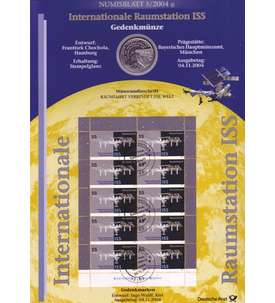 BRD Bund Numisblatt 5/2004 - Internationale Raumstation ISS