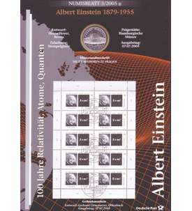 BRD Bund Numisblatt 3/2005 - Albert Einstein