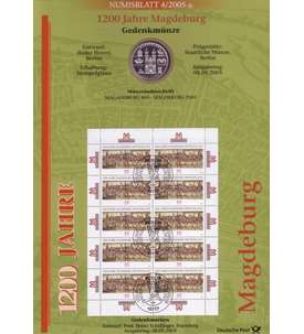 BRD Bund Numisblatt 4/2005 - 1200 Jahre Magdeburg