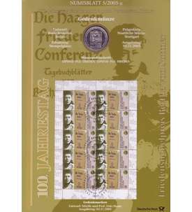 BRD Bund Numisblatt 5/2005 - Bertha von Suttner