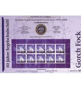 BRD Bund Numisblatt 4/2008 - 50 Jahre Gorch Fock