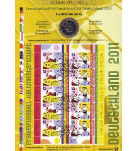 BRD Bund Numisblatt 3/2011- Frauen Fuball WM 2011