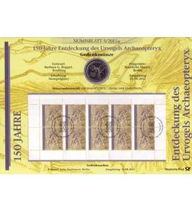 BRD Bund Numisblatt 5/2011 - 500 Jahre Urvogel Archaeopterix