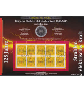 BRD Bund Numisblatt 5/2013 125 Jahre Strahlen elektrischer Kraft