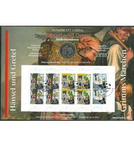 BRD Bund Numisblatt 1/2014 Hnsel und Gretel