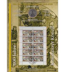 BRD Bund Numisblatt 4/2014 600 Jahre Konstanzer Konzil