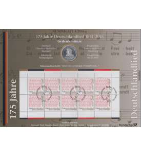 BRD Bund Numisblatt 4/2016 175 Jahre Deutschlandlied
