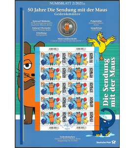 BRD Numisblatt 2/2021 50 J. Sendung mit der Maus