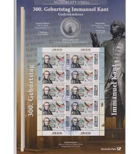 BRD Numisblatt 1/2024 300. Geb. Immanuel Kant