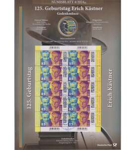 BRD Numisblatt 4/2024 125 Geburtstag Erich Kstner